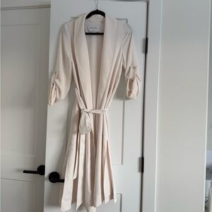 NWOT ARITZIA BABATON Cream Belted Long Coat